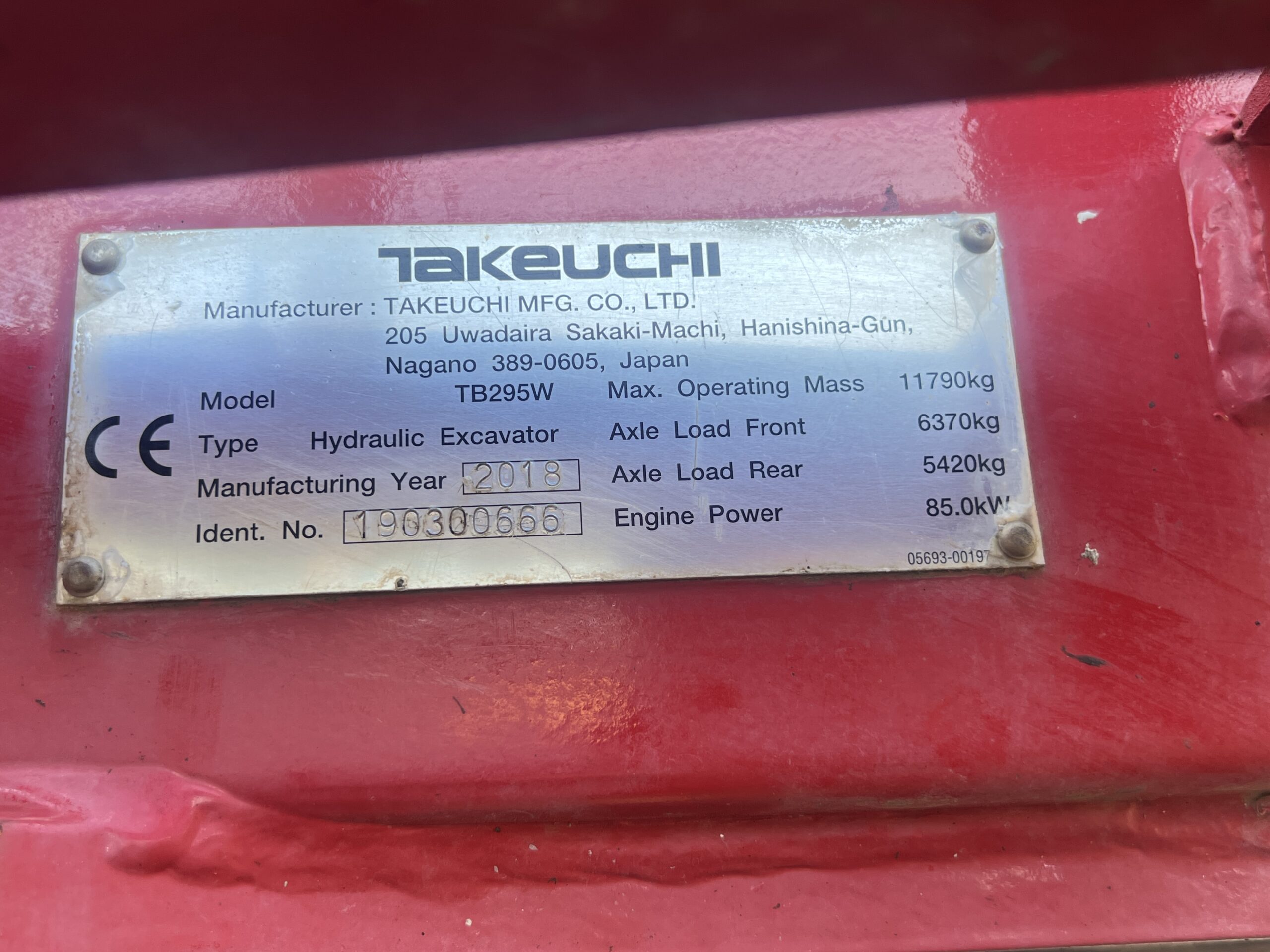 TAKEUCHI TB295W 2018 - used plant for sale at J Hawes Ltd - view 15