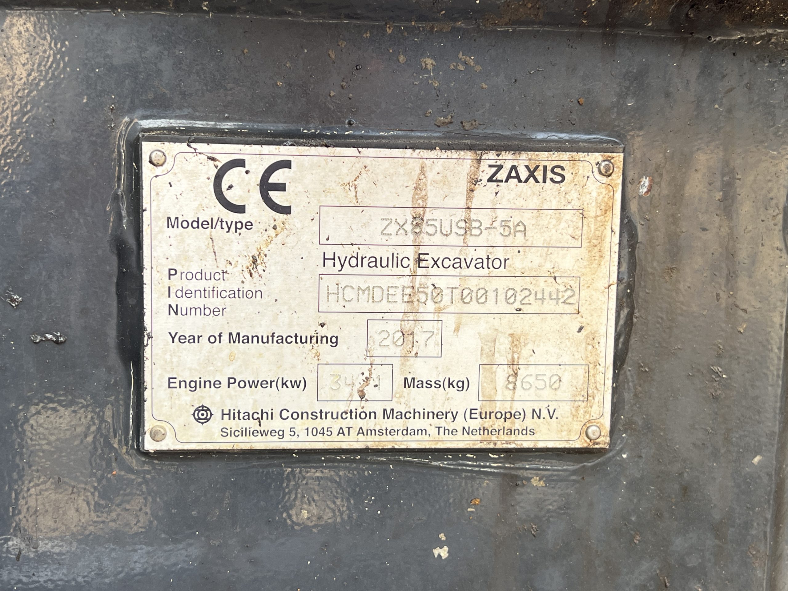 HITACHI ZX85USB-5A - used plant for sale at J Hawes Ltd - view 11