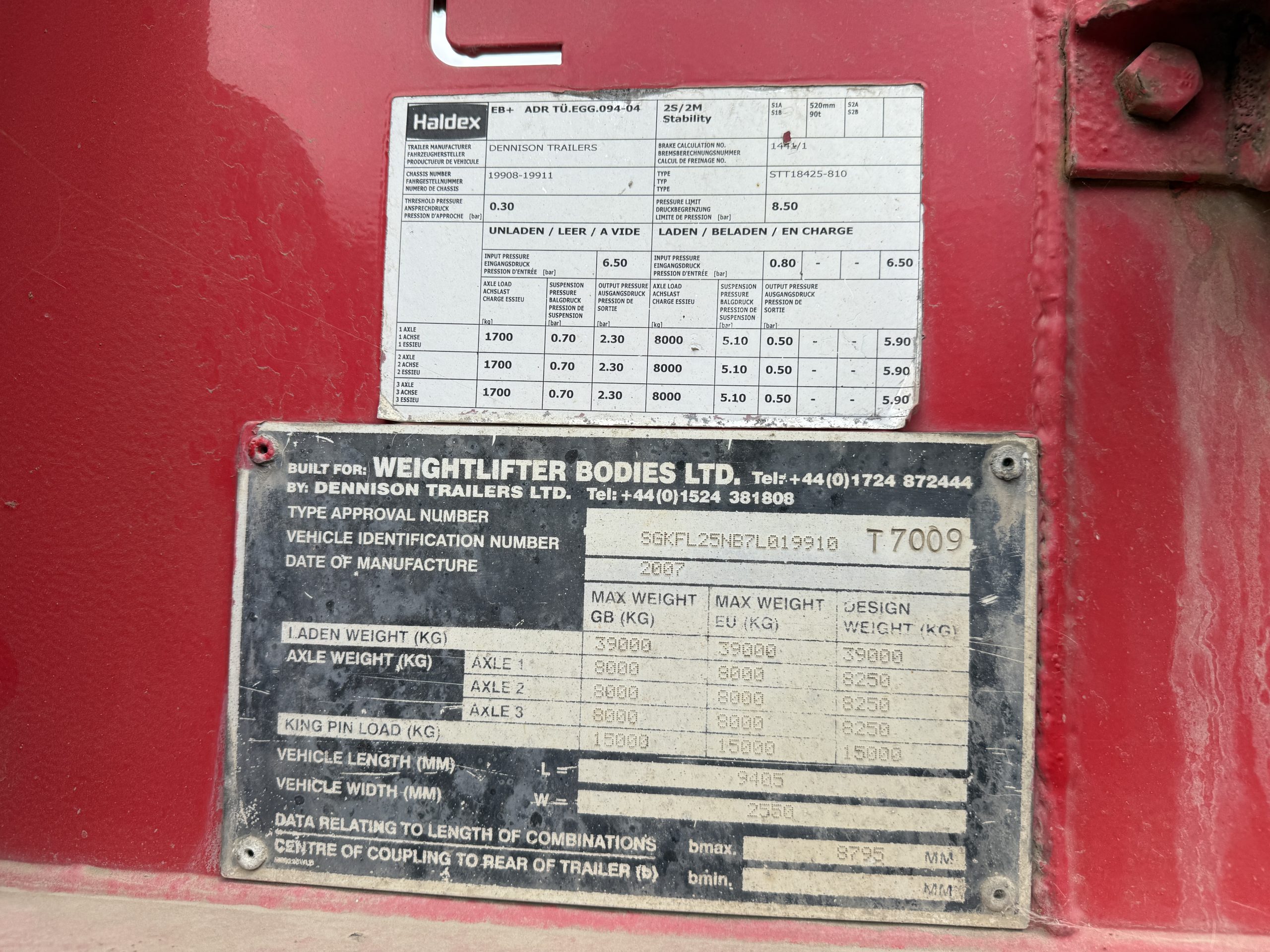 THOMPSON TIPPING TRAILER 2007 - used trucks for sale at J Hawes Ltd - view 11