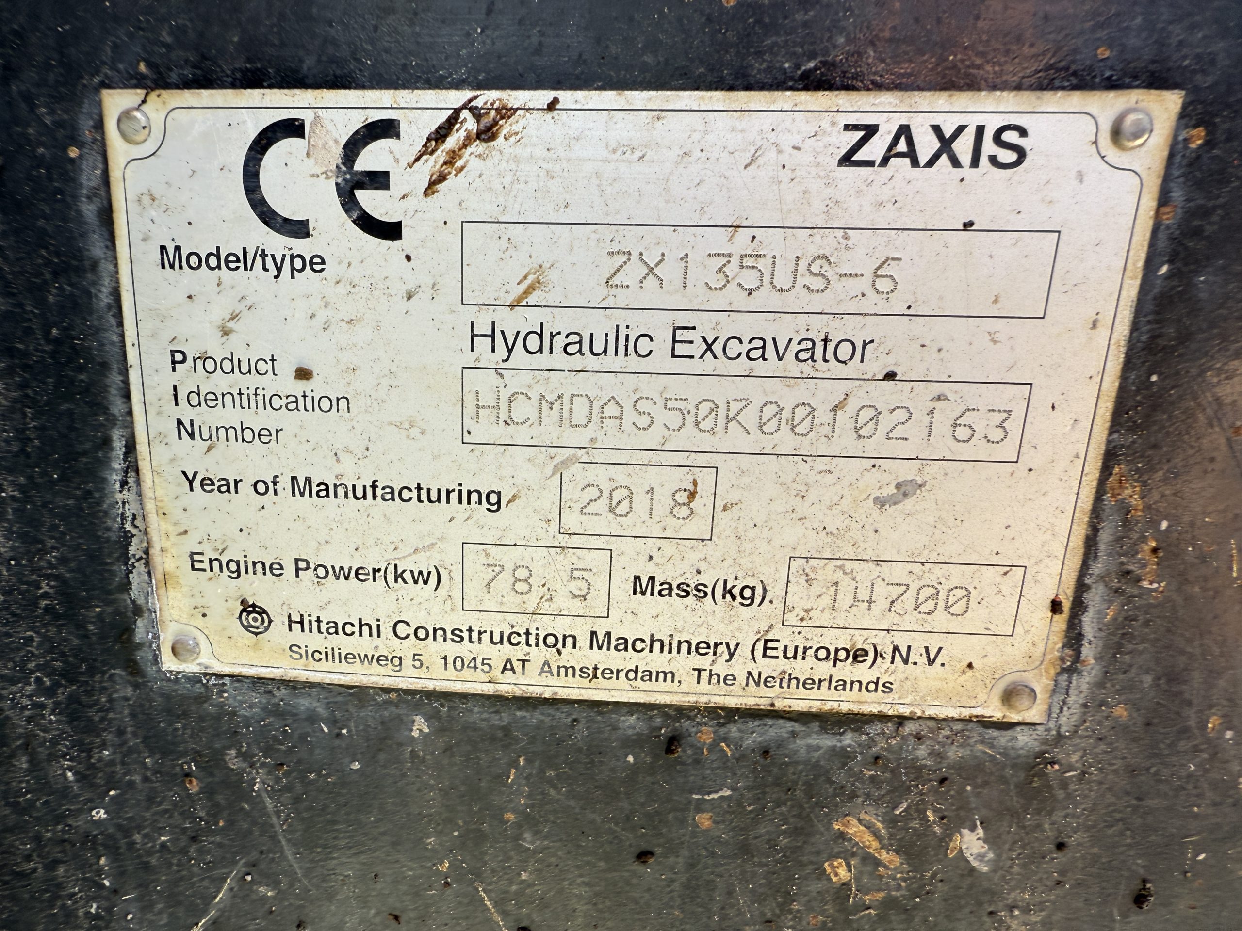 HITACHI ZX135US-6 - used plant for sale at J Hawes Ltd - view 20