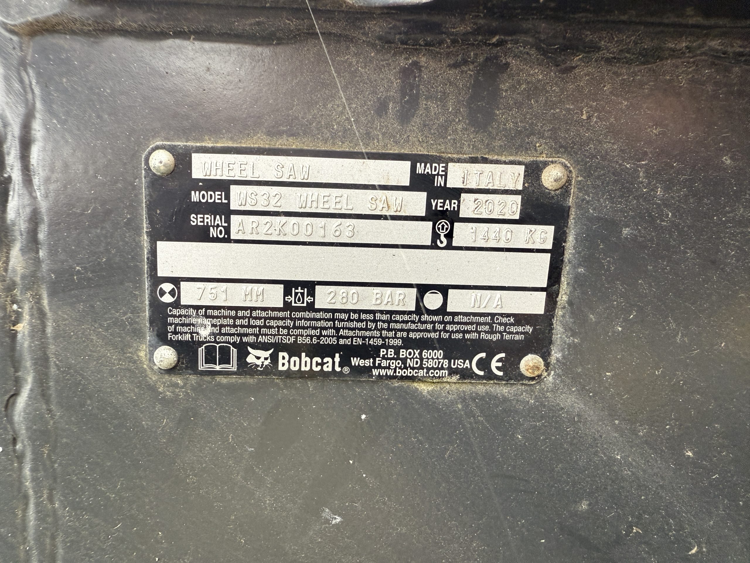 BOBCAT WS32 WHEEL SAW 2020 - used attachments & accessories for sale at J Hawes Ltd - view 6