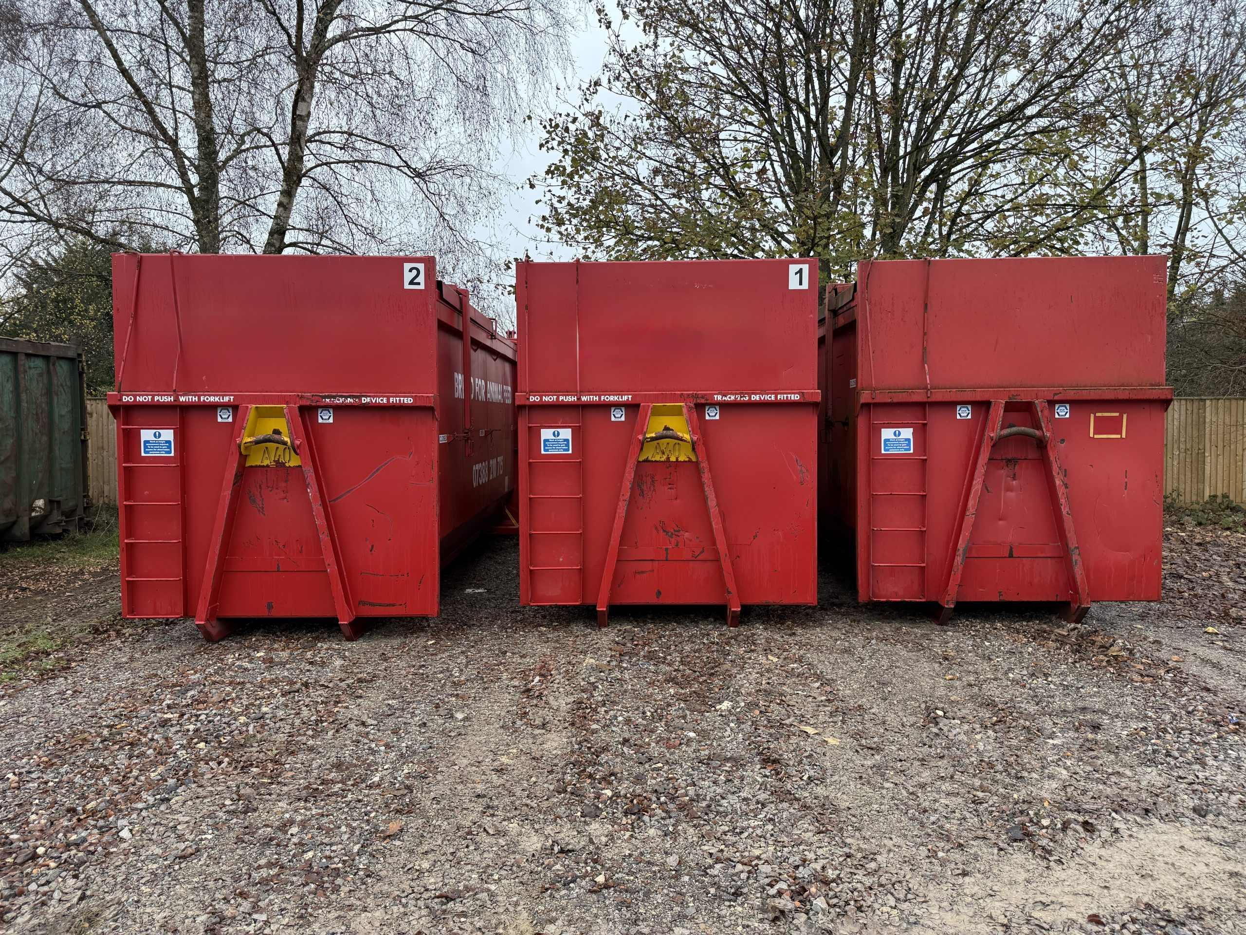 INCLOSED 40YRD BINS - used attachments & accessories for sale at J Hawes Ltd - view 2