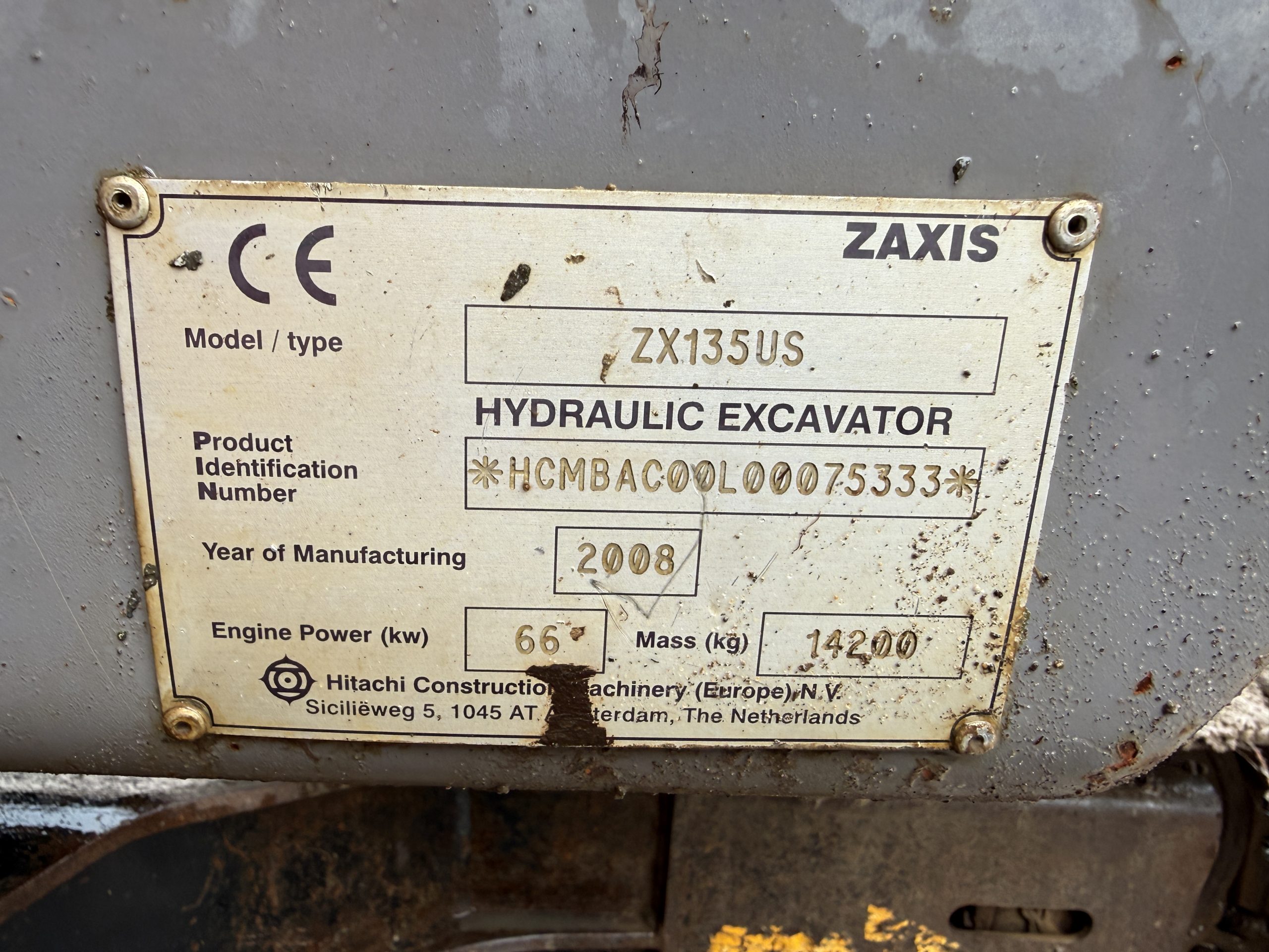 HITACHI ZX135US 2008 - used plant for sale at J Hawes Ltd - view 16