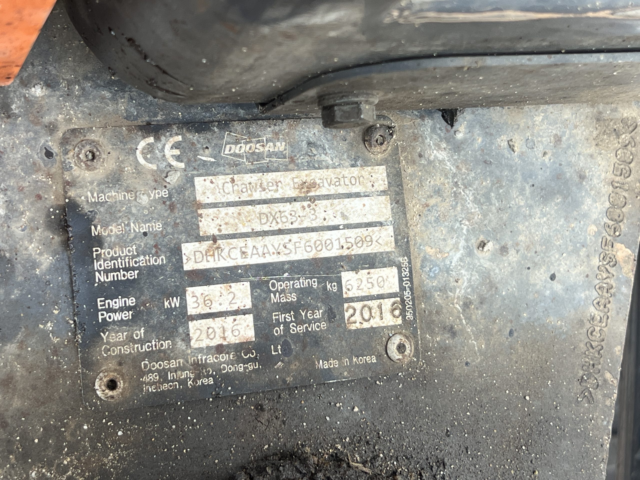 DOOSAN DX63-3 2016 - used plant for sale at J Hawes Ltd - view 8