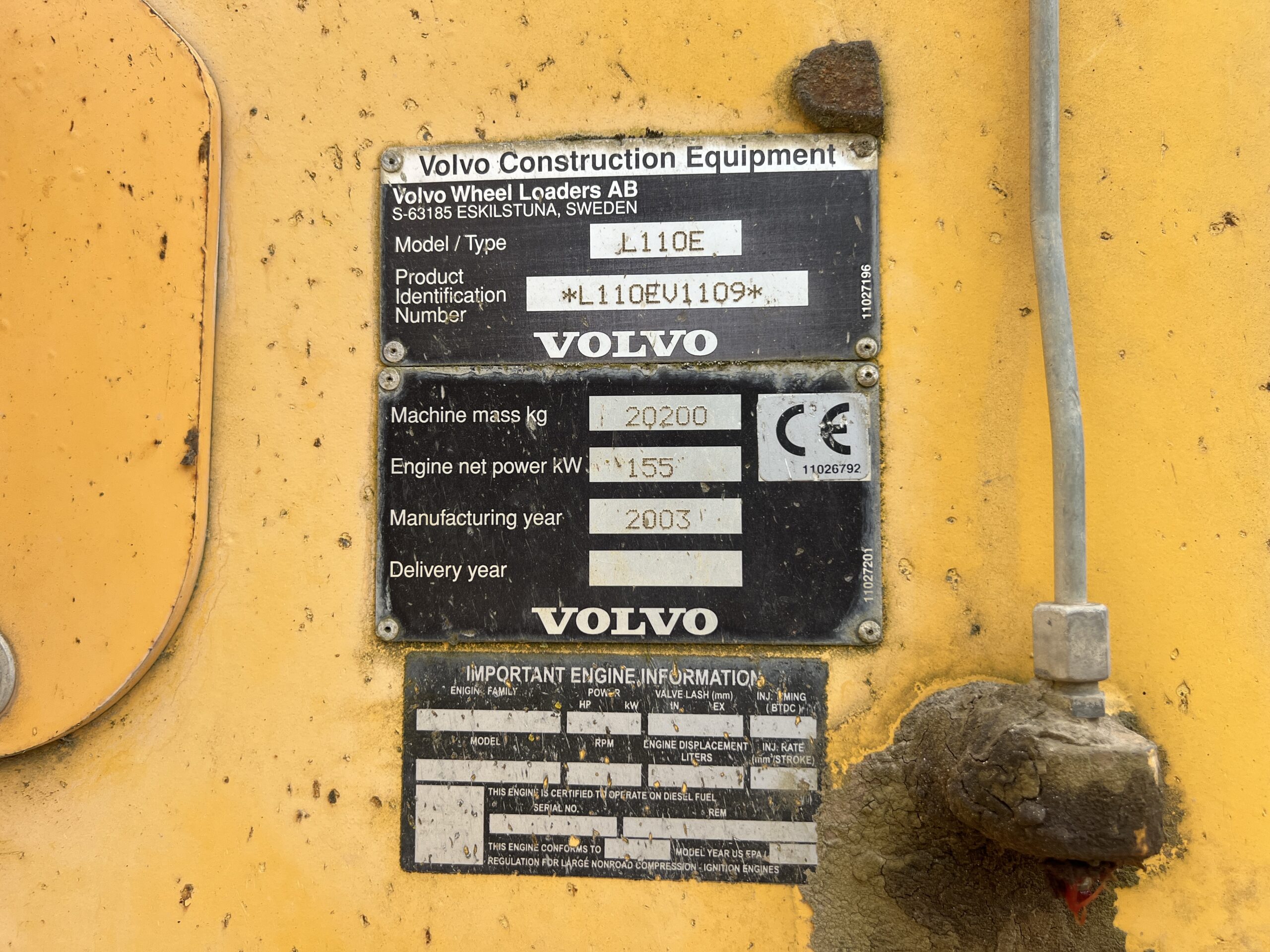 VOLVO L110E WHEELED LOADER 2003 - used plant for sale at J Hawes Ltd - view 14