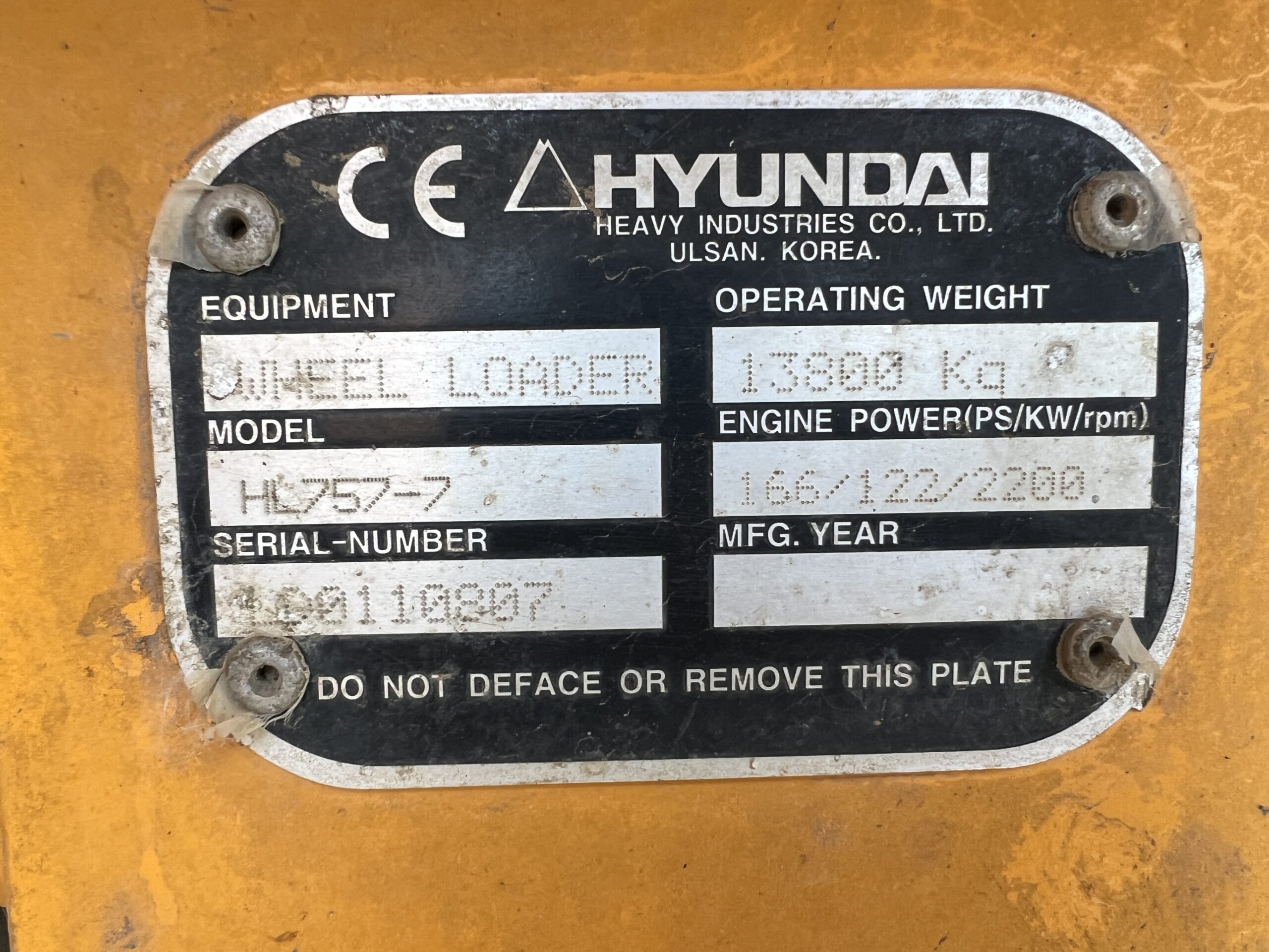 HYUNDAI HL757-7 SHOVEL 2006 - used plant for sale at J Hawes Ltd - view 9