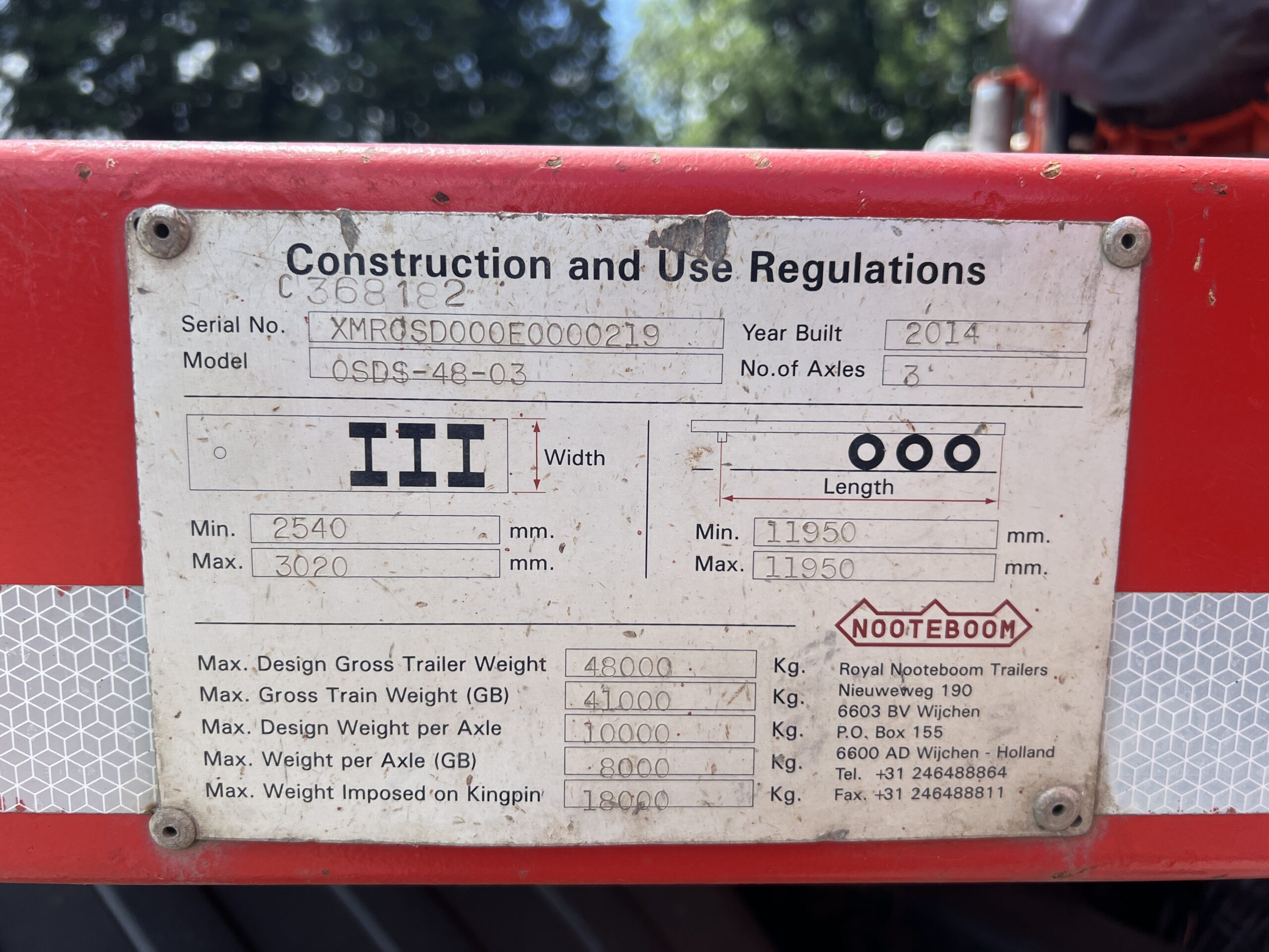 NOOTEBOOM OSDS-48-03 2014 - used trucks for sale at J Hawes Ltd - view 18