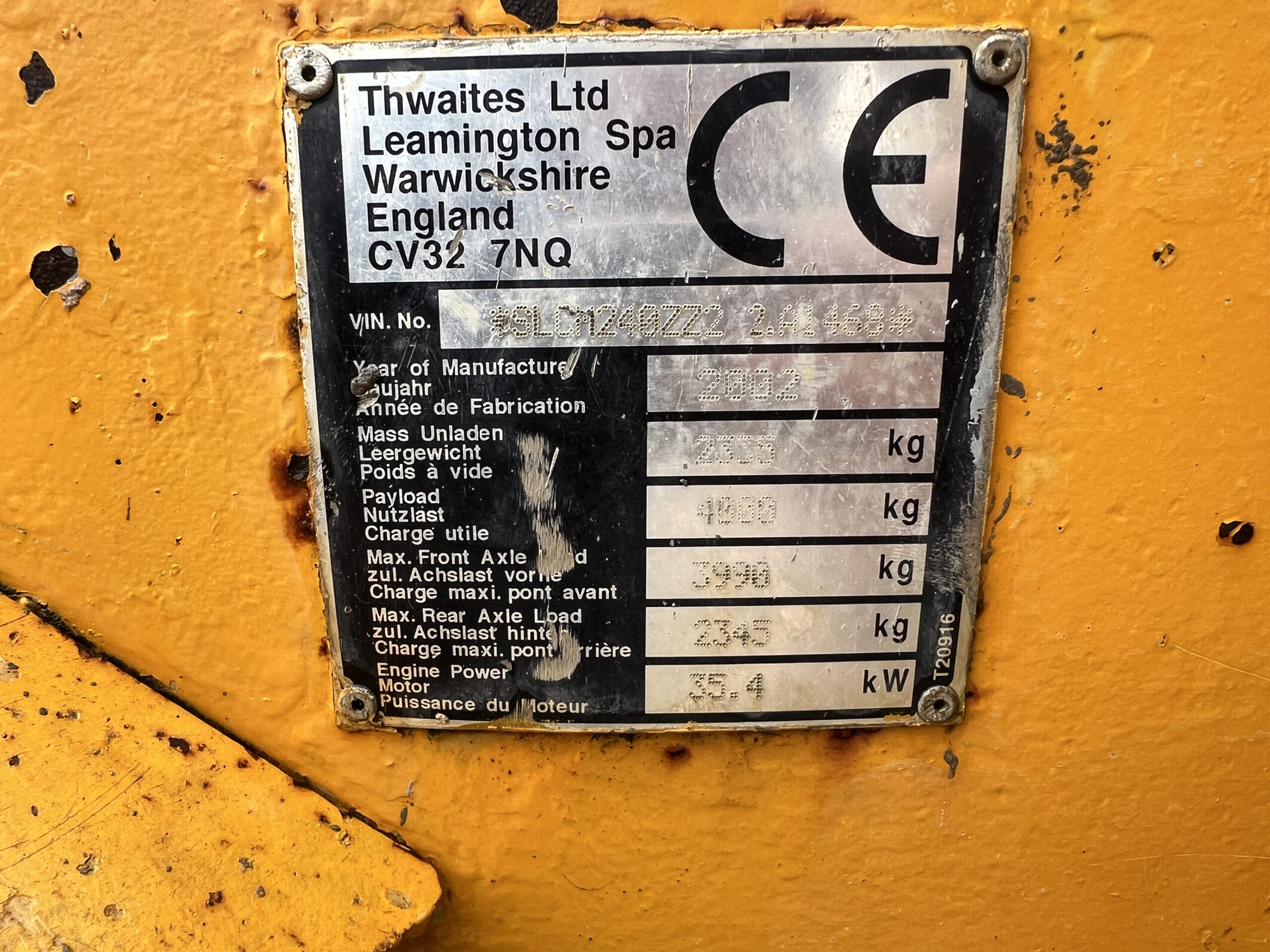 THWAITES 3T DUMPER 2002 - used plant for sale at J Hawes Ltd - view 13