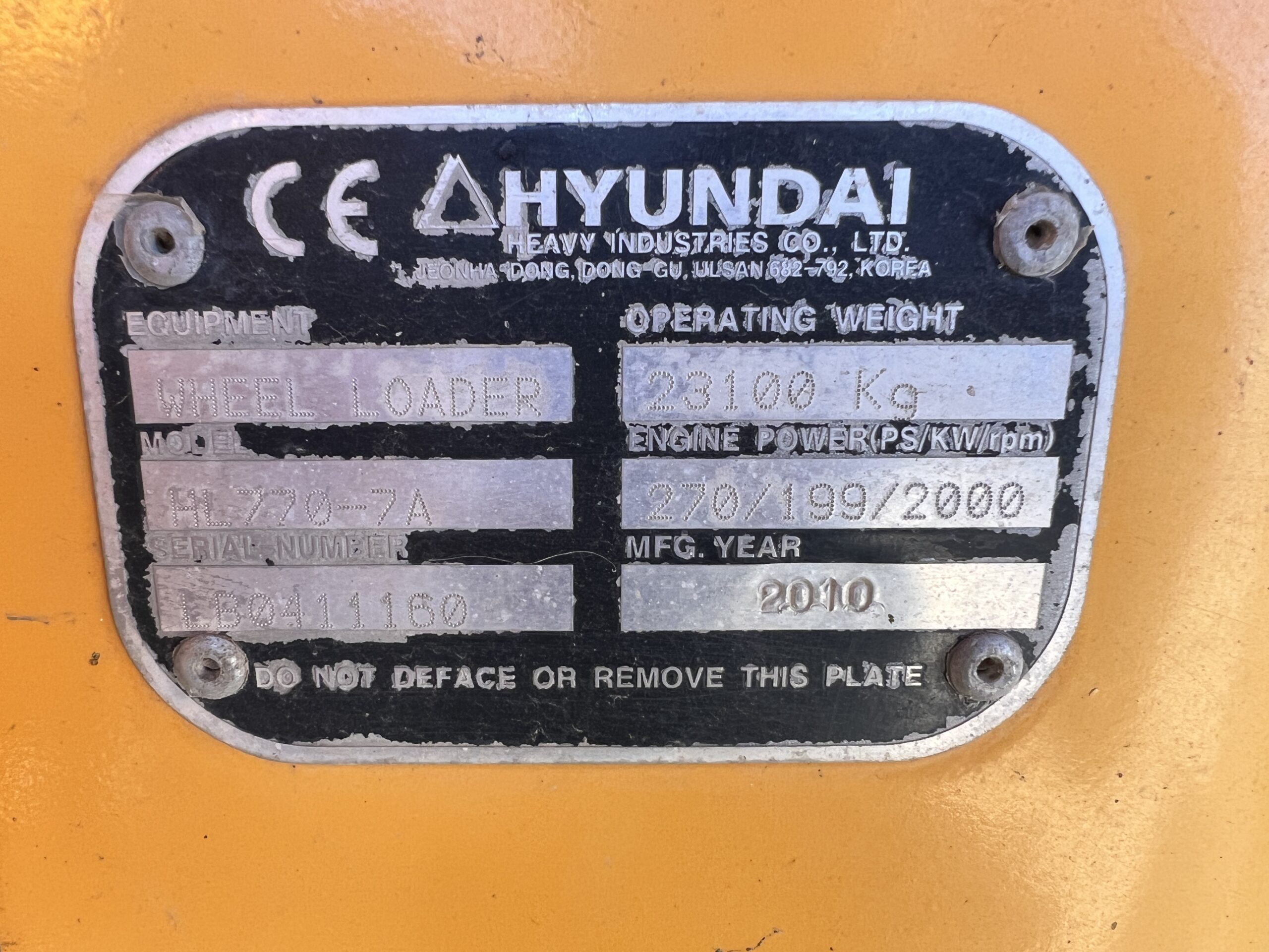 HYUNDAI HL770-7A 2010 - used plant for sale at J Hawes Ltd - view 18