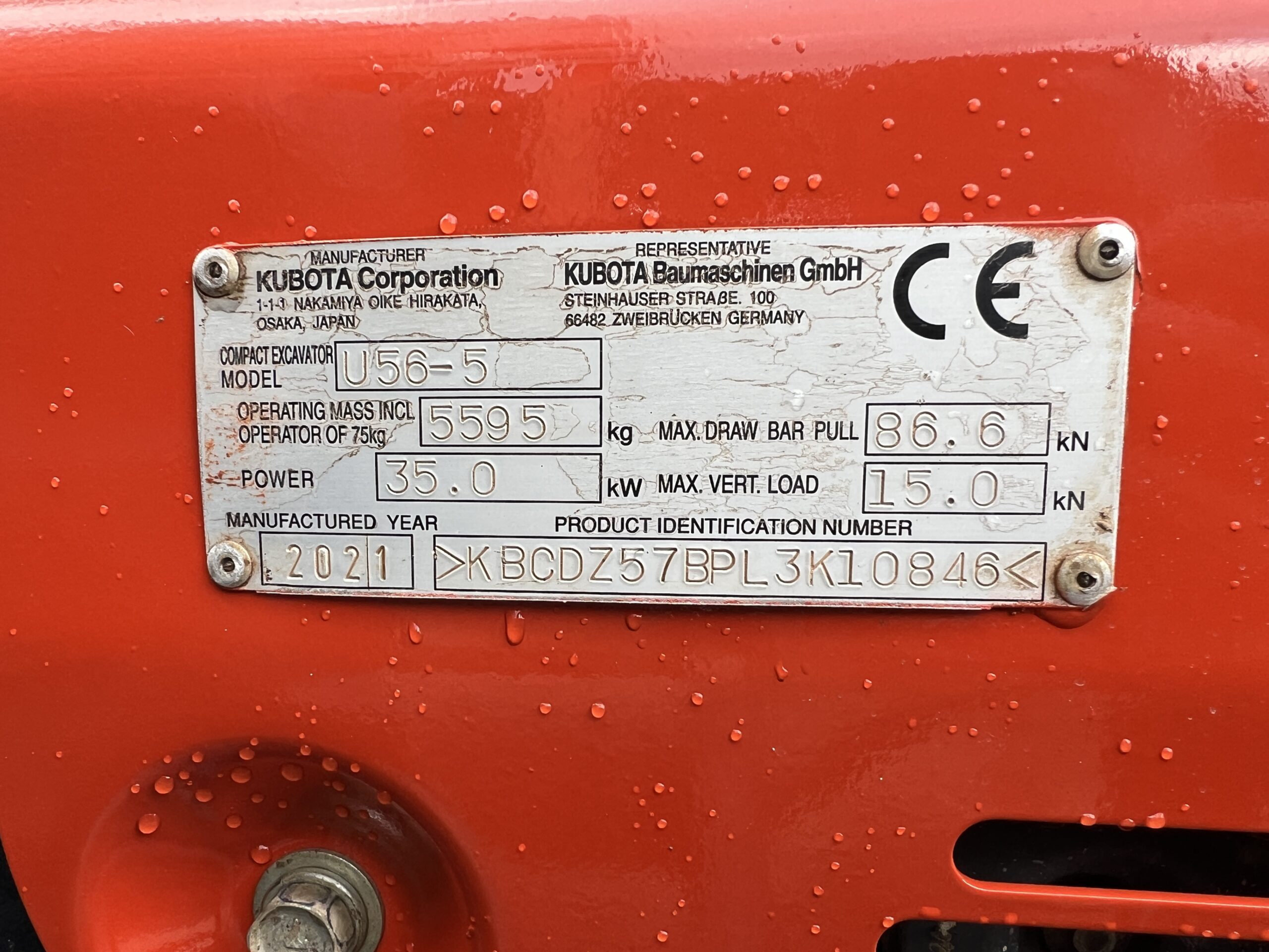 KUBOTA U56-5 2021 - used plant for sale at J Hawes Ltd - view 20