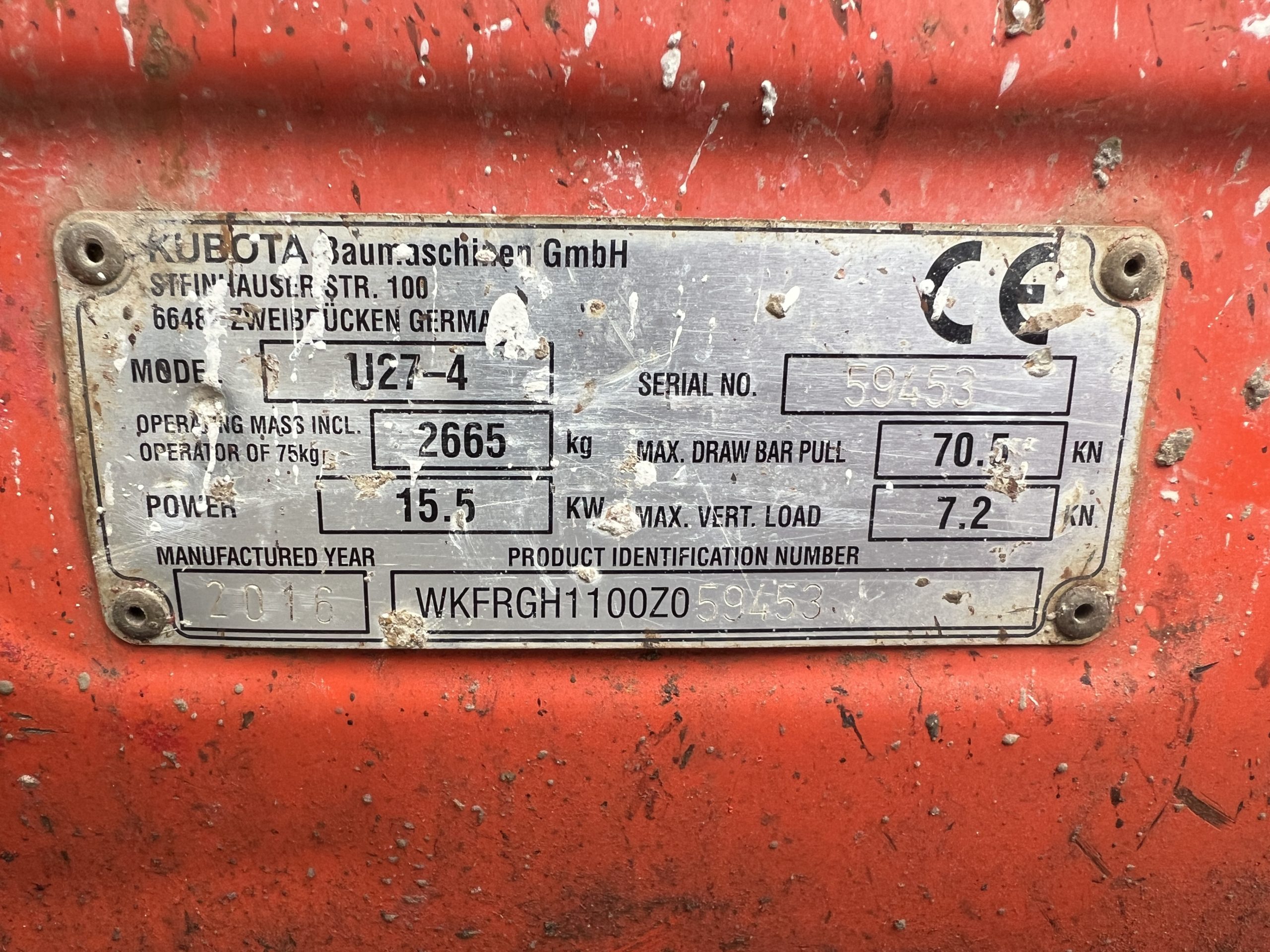 KUBOTA U27-4 2016 - used plant for sale at J Hawes Ltd - view 8