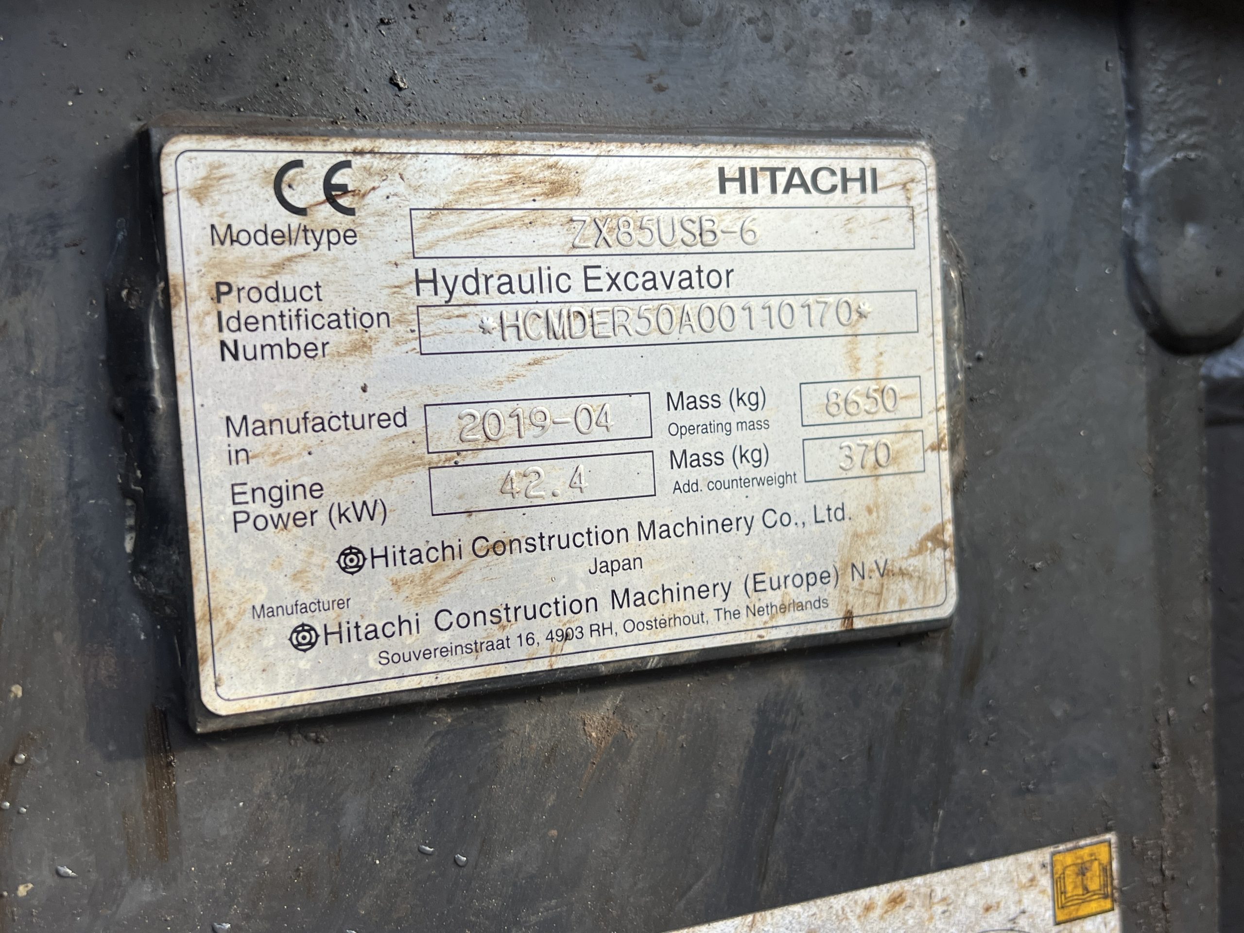 HITACHI ZX85USB-6 2019 - used plant for sale at J Hawes Ltd - view 20